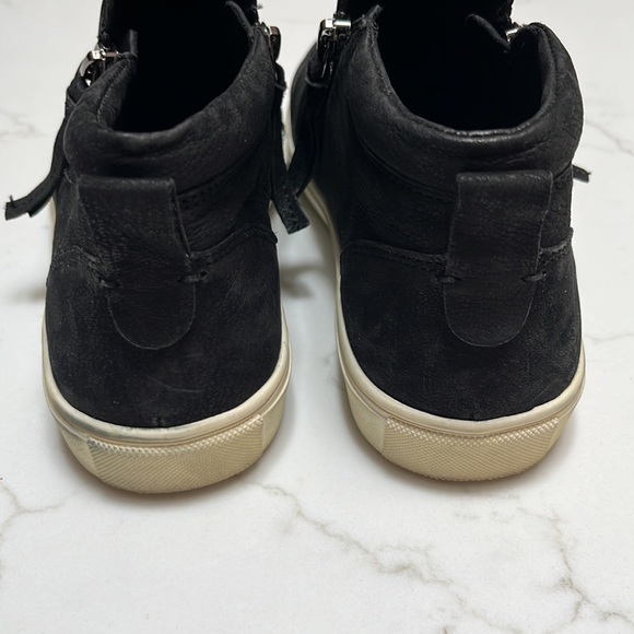 Gianni Bini suede slip-ons with zippers , black, size 7 - Picture 3 of 6